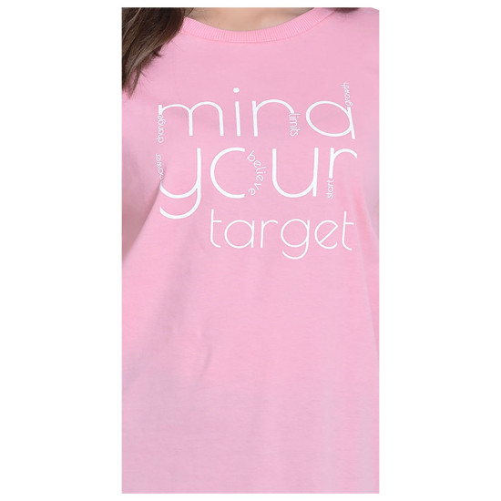 Target Γυναικεία κοντομάνικη μπλούζα Long T-Shirt Single Jersey "Mind"